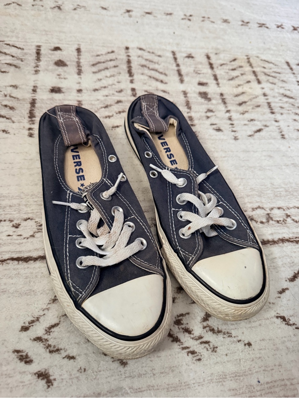 Converse Black and White Slip-On Low Top Sneakers